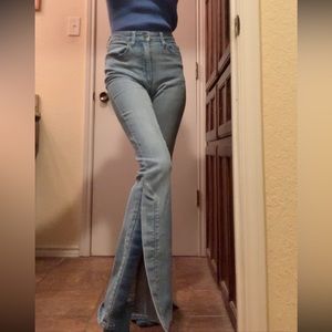 Split Leg High Waisted Flares